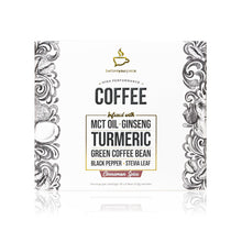 Load image into Gallery viewer, Before you speak coffee that includes tumeric which is a super food spice. Tumeric is a ntural antioxidant and has anti inflammartory properties which will assist in fitness performance.